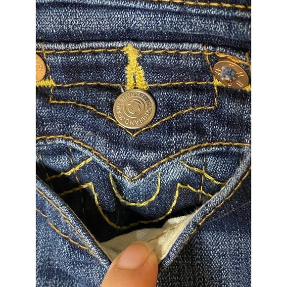 True‎ Religion Slim Straight with Flap Pockets Jeans in Island Song SZ 28 - Picture 4 of 14